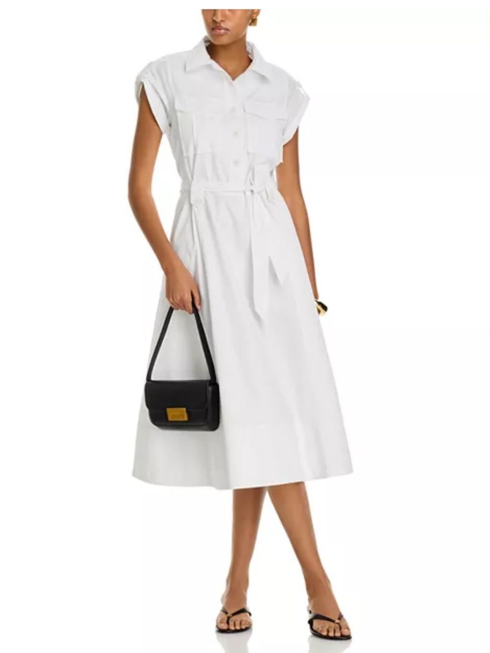 $395 Derek Lam White Cotton dress NWT SMALL FLAW Size 6